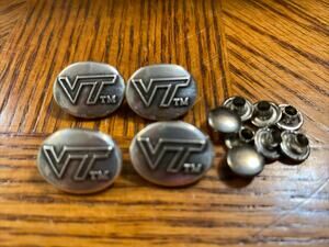 Lot of 4 Virginia Tech University Conchos with Rivots 3/4” Wide SMALL